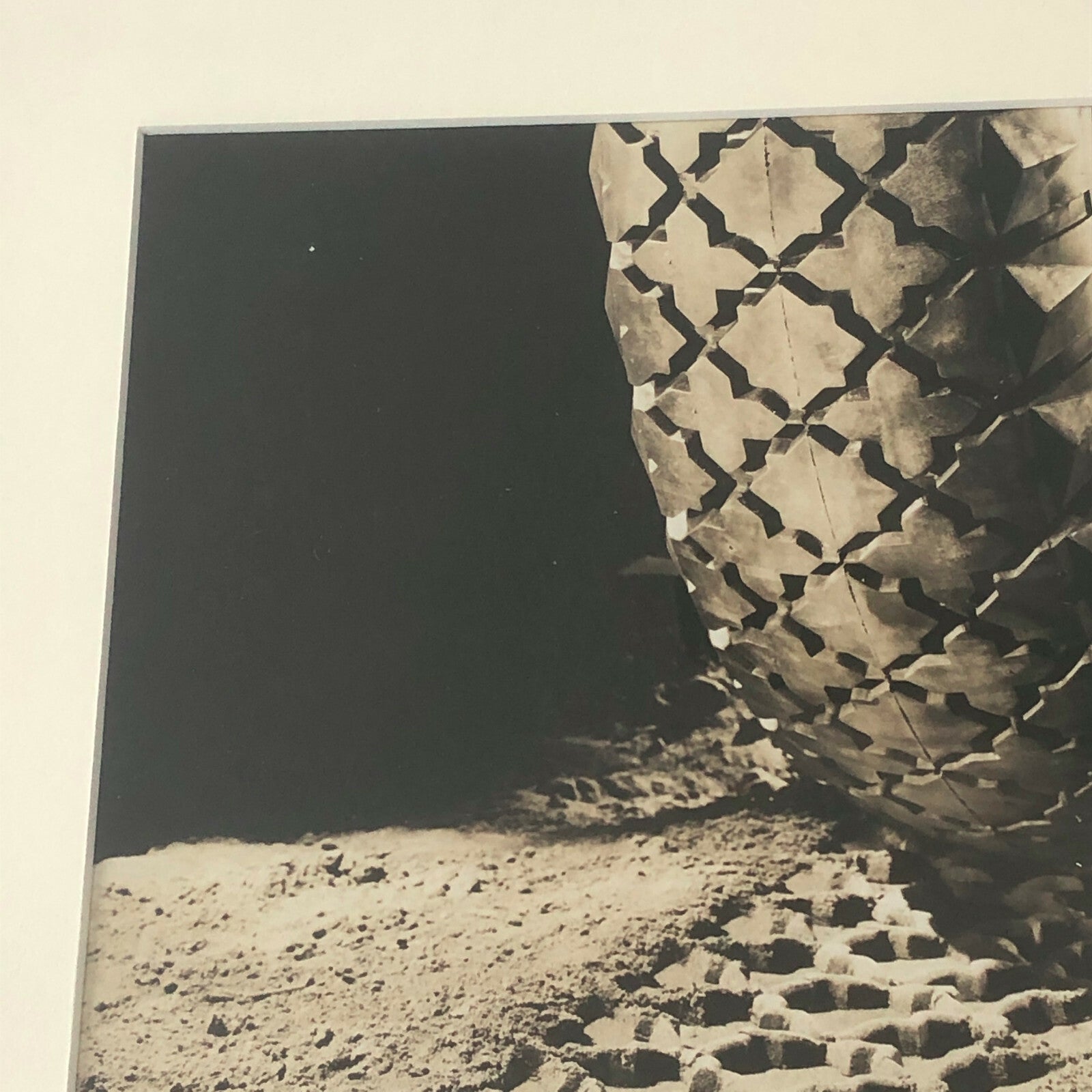 Vintage Art Photograph Automobile Tire on Sand - Possibly Advertising Framed 