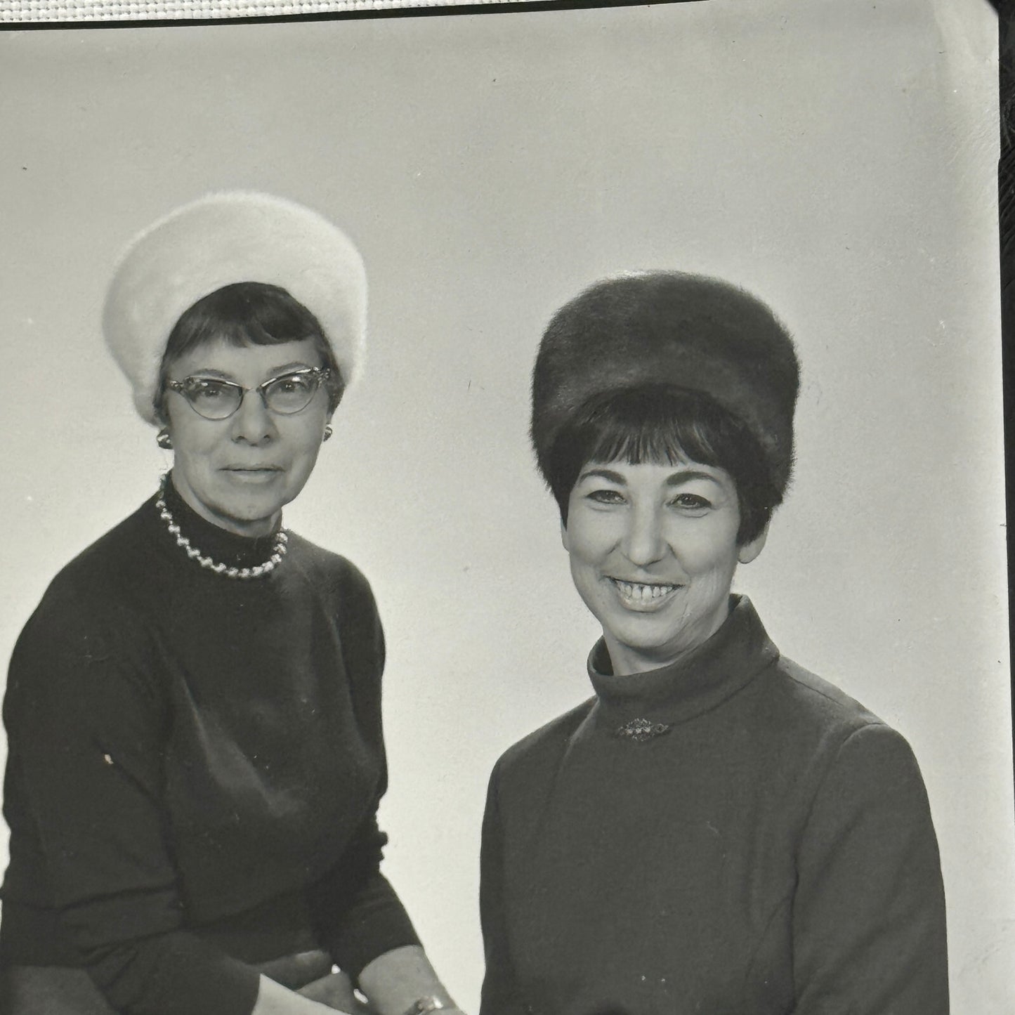 Women in Fashion Hats Vintage Photo Photograph Print Likely from Advertising