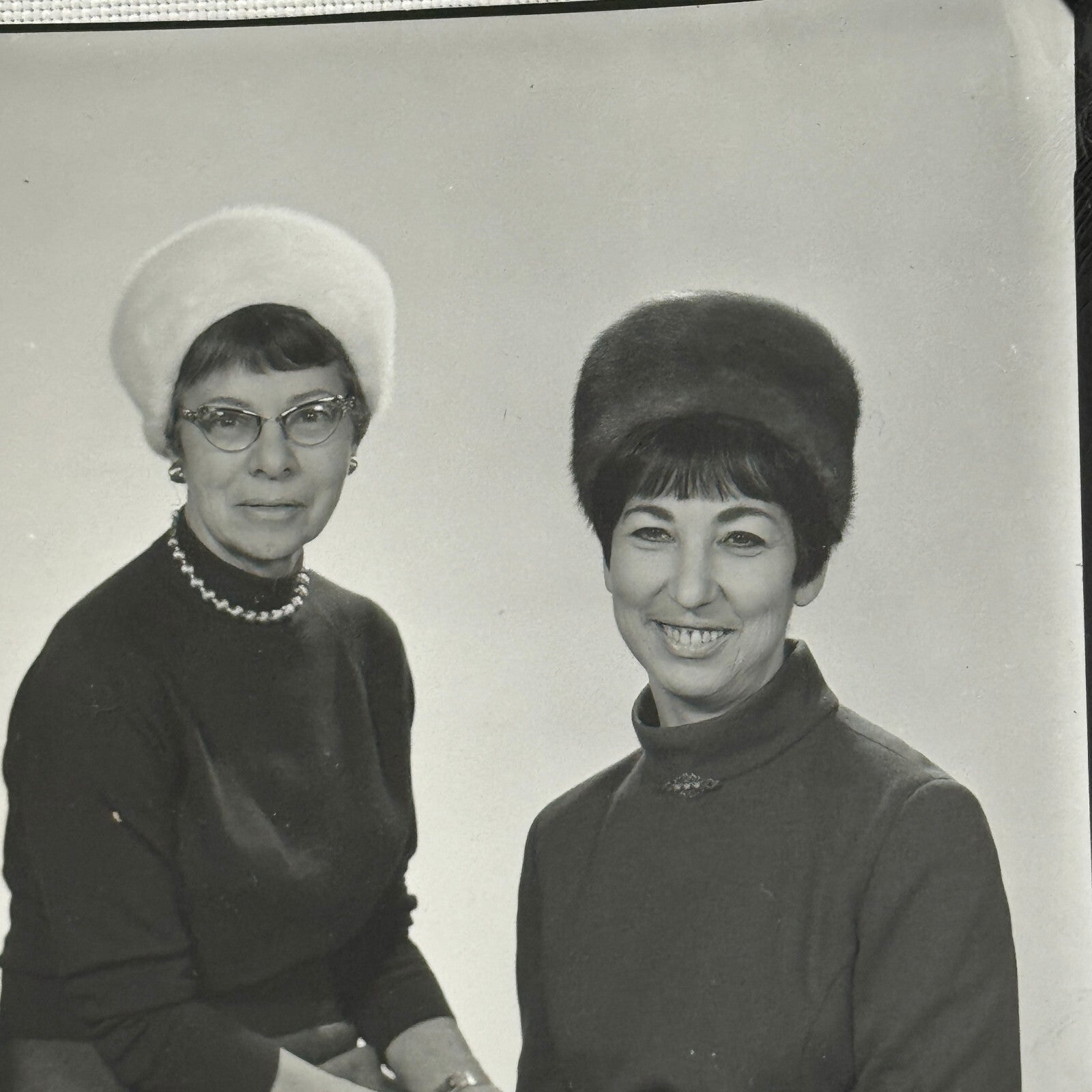 Women in Fashion Hats Vintage Photo Photograph Print Likely from Advertising