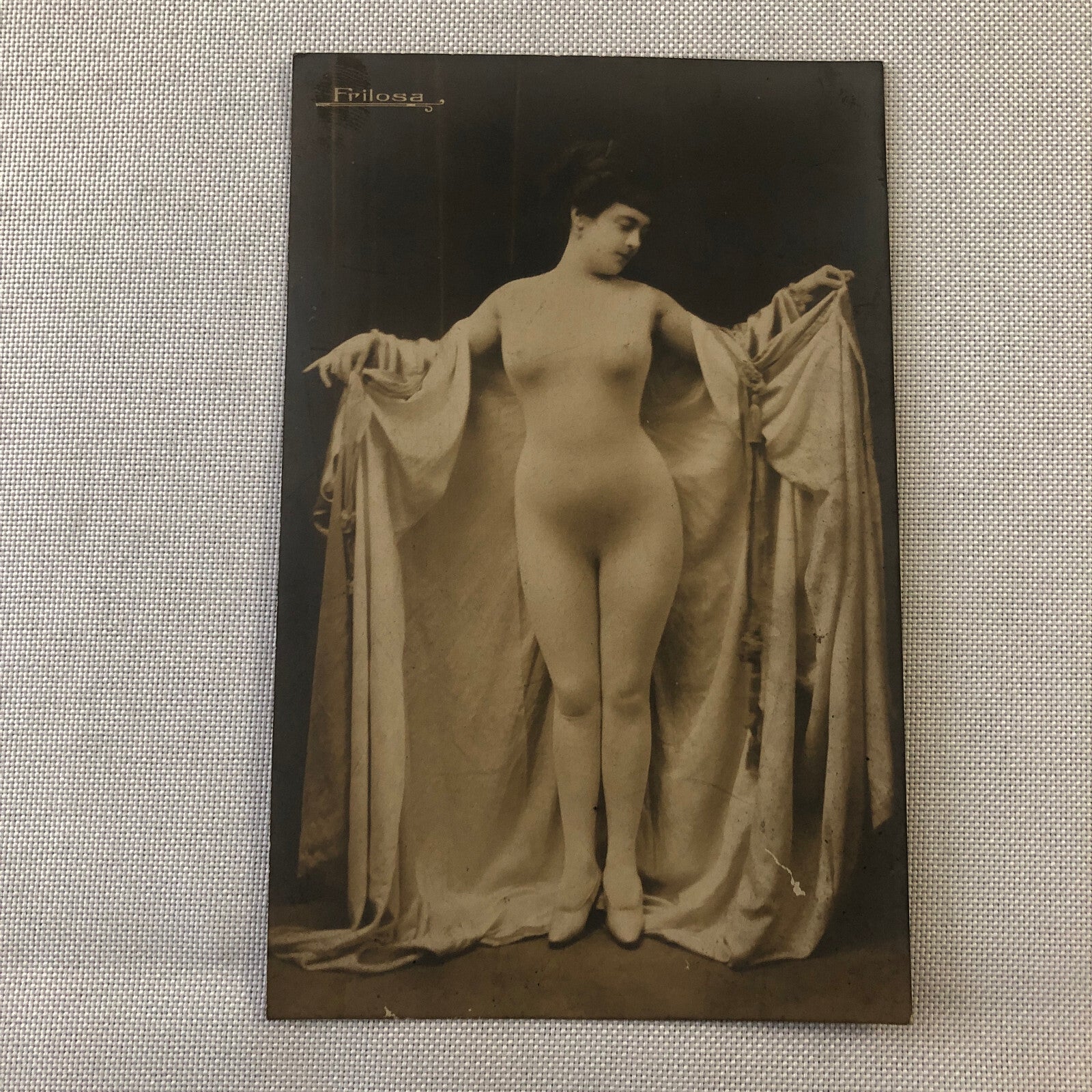 Circus Performer Burlesque Woman Real Photo Postcard RPPC La Frilosa Paris