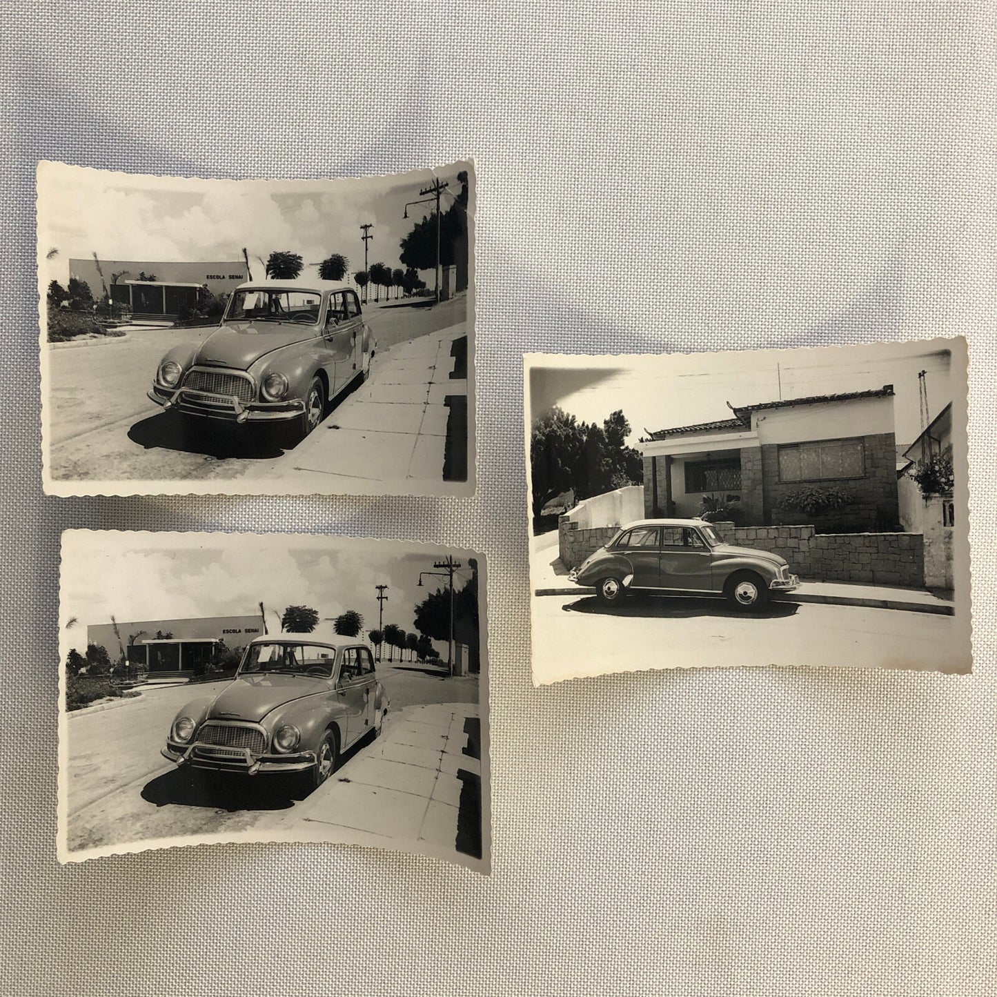 Vintage Car Automobile Photo Photograph Print Lot of 3 Germany DKW ? Tag AL22SM2