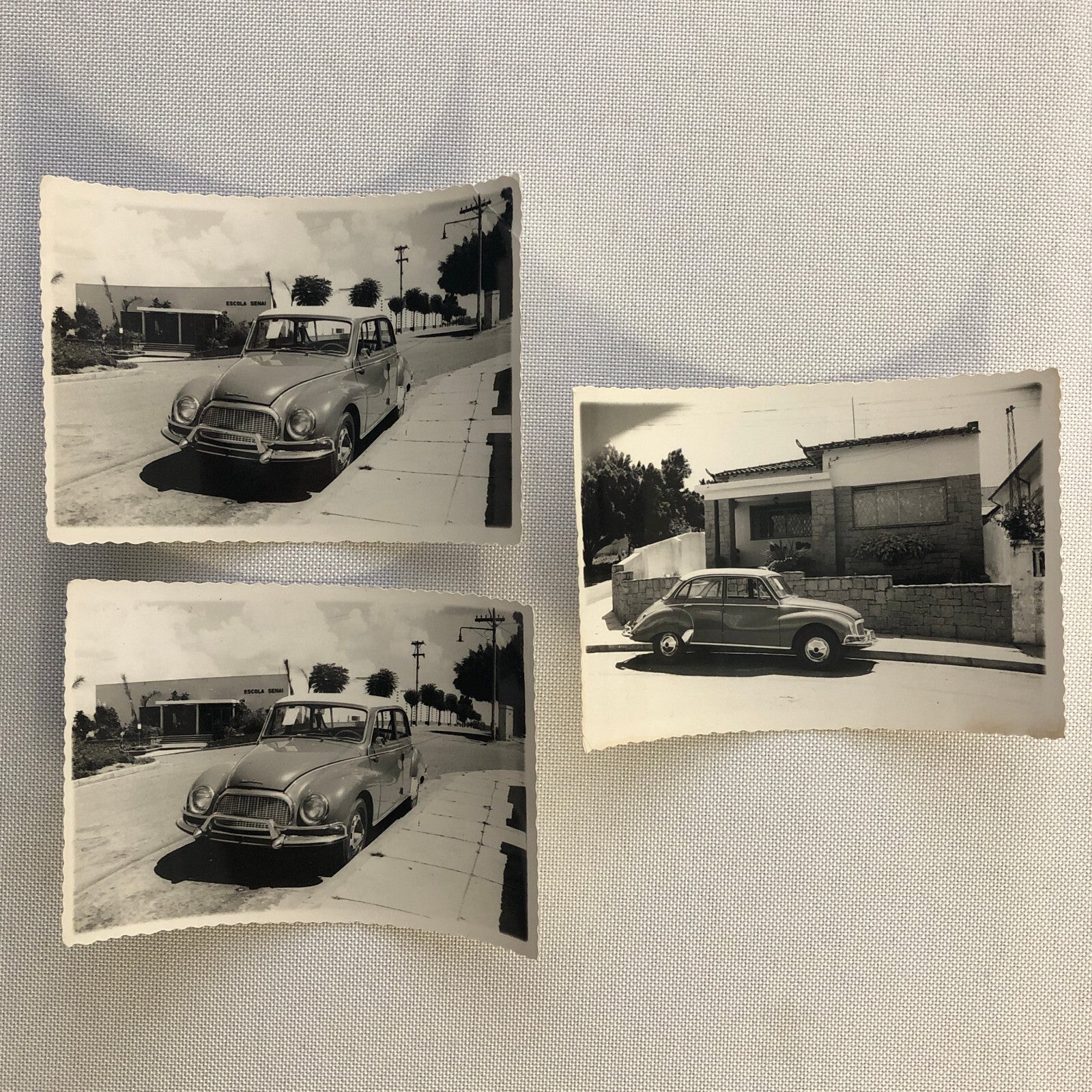 Vintage Car Automobile Photo Photograph Print Lot of 3 Germany DKW ? Tag AL22SM2