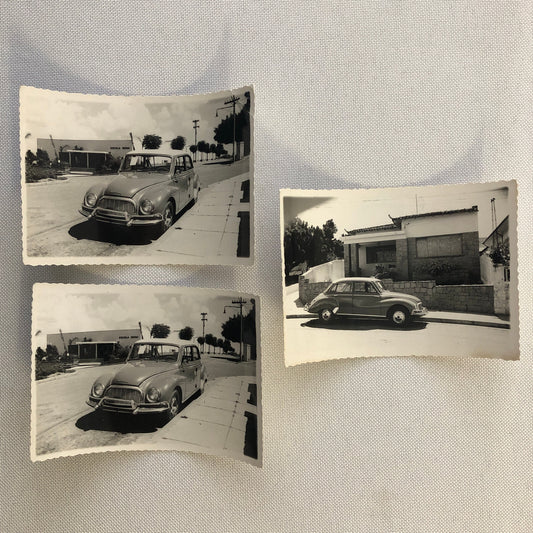 Vintage Car Automobile Photo Photograph Print Lot of 3 Germany DKW ? Tag AL22SM2