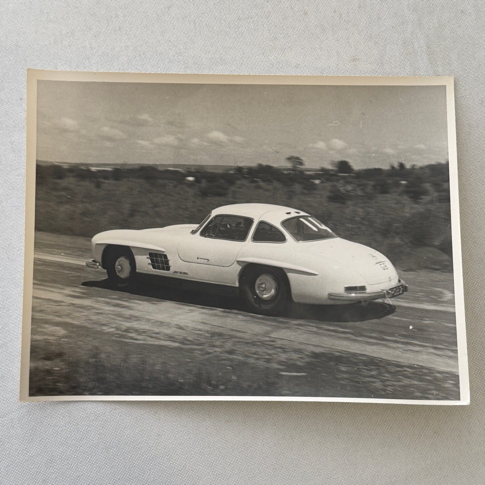 Vintage Mercedes Benz 300 SL Gullwing Car Photo Photograph Rob Walker 1955