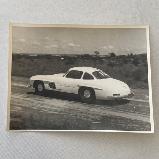 Vintage Mercedes Benz 300 SL Gullwing Car Photo Photograph Rob Walker 1955
