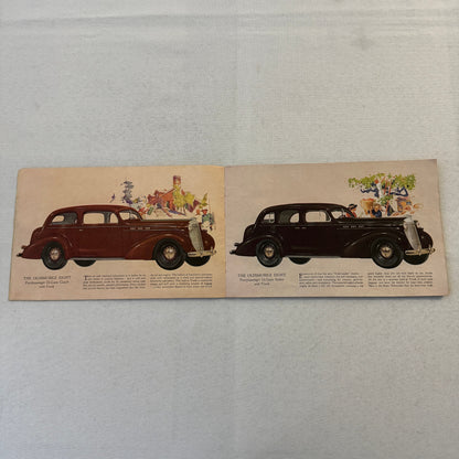 1936 Oldsmobile Six and Eight Sales Brochure Catalog Coupe Sedan Convertible