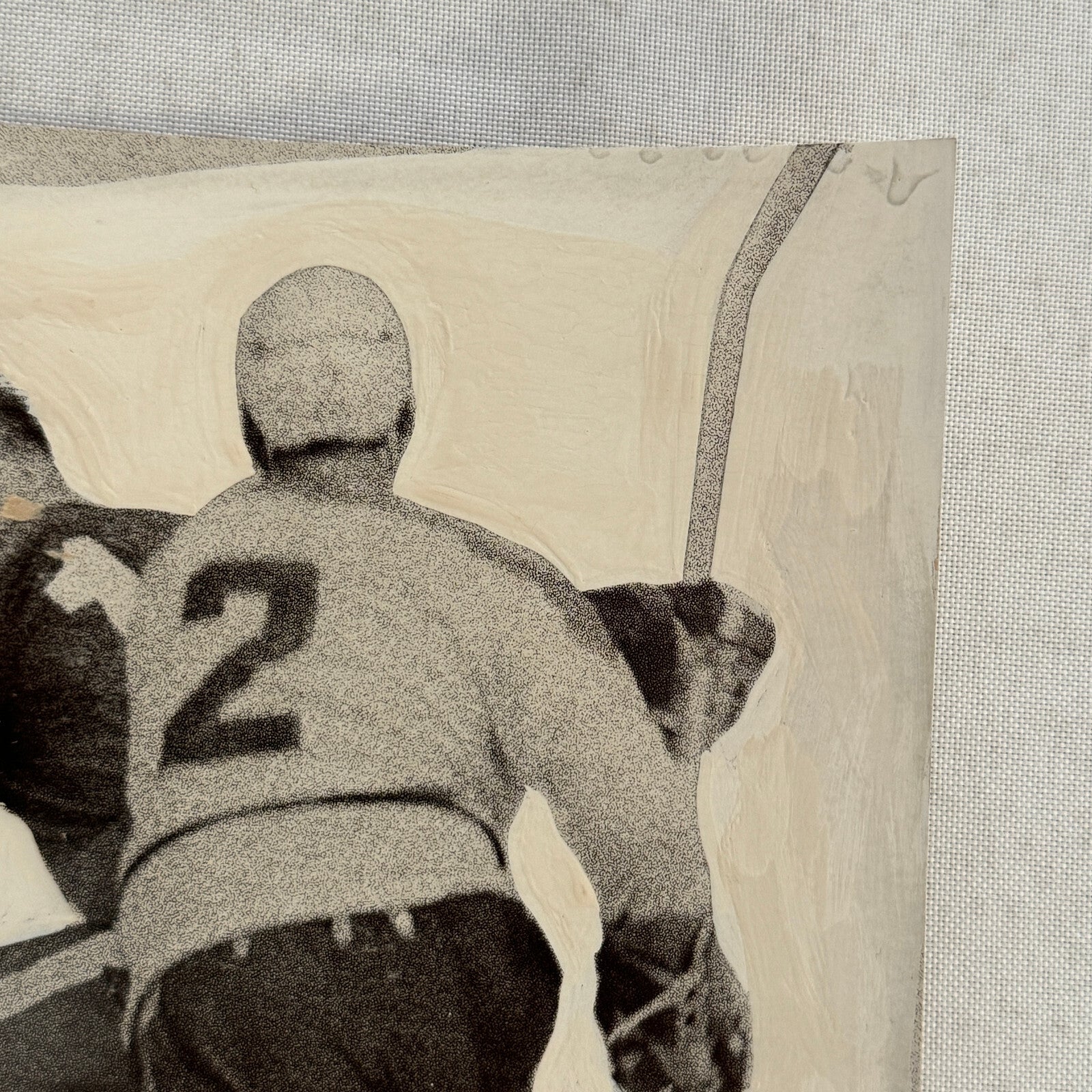 Hockey Player Photo Photograph Vintage Mockup Unidentified Detroit Red WIngs