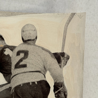 Hockey Player Photo Photograph Vintage Mockup Unidentified Detroit Red WIngs