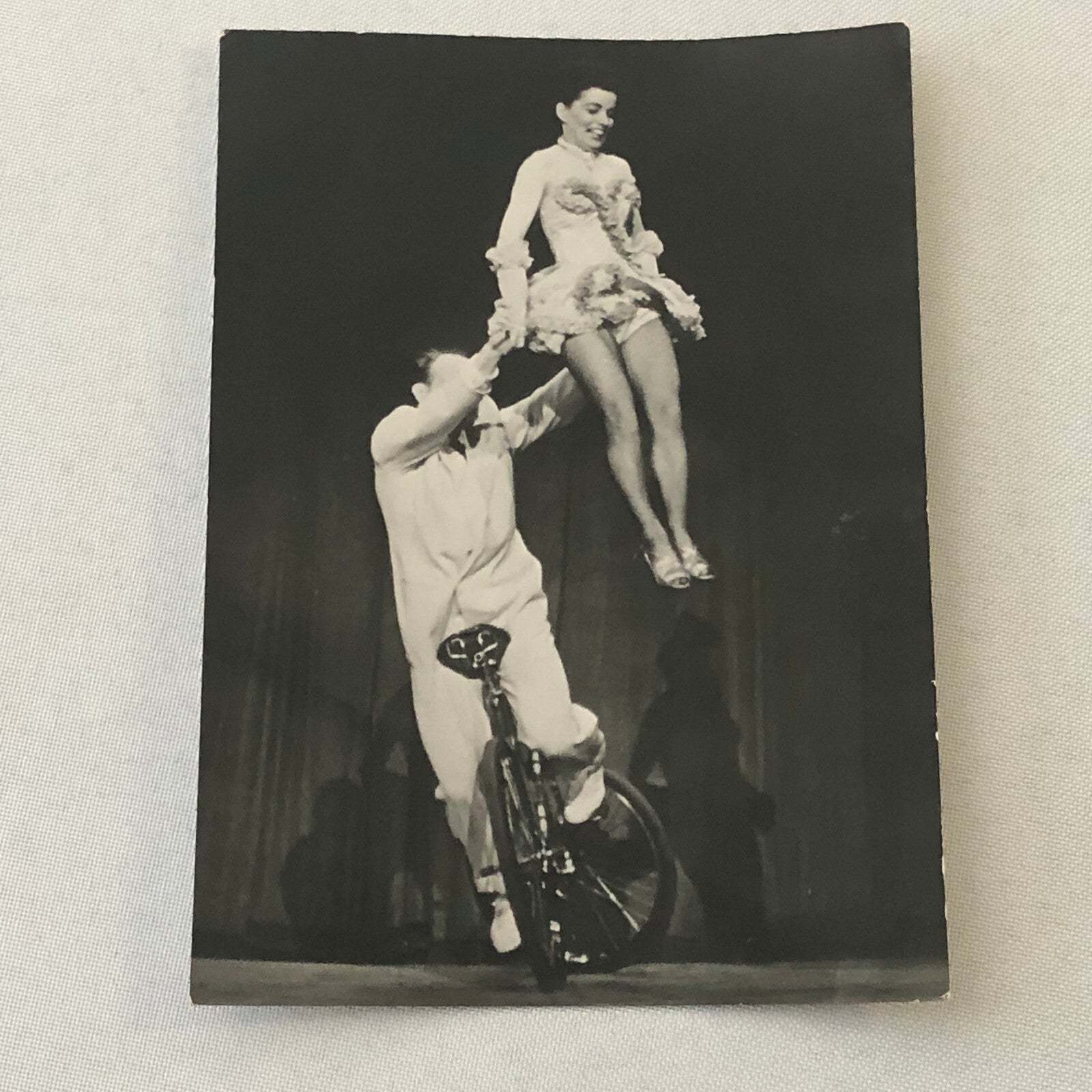 Circus Performer Bicycle Balancing Act 2 Heinkes Vintage Photo Photograph