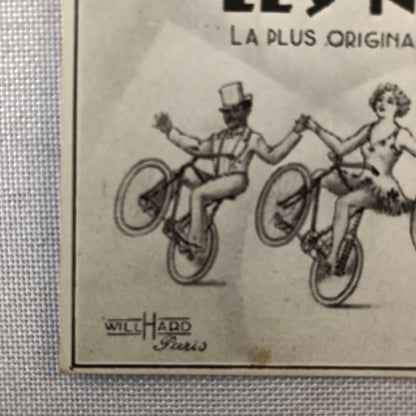 Circus Bicycle Performer Vintage Postcard Post Card Lot of 2 Les Novello French