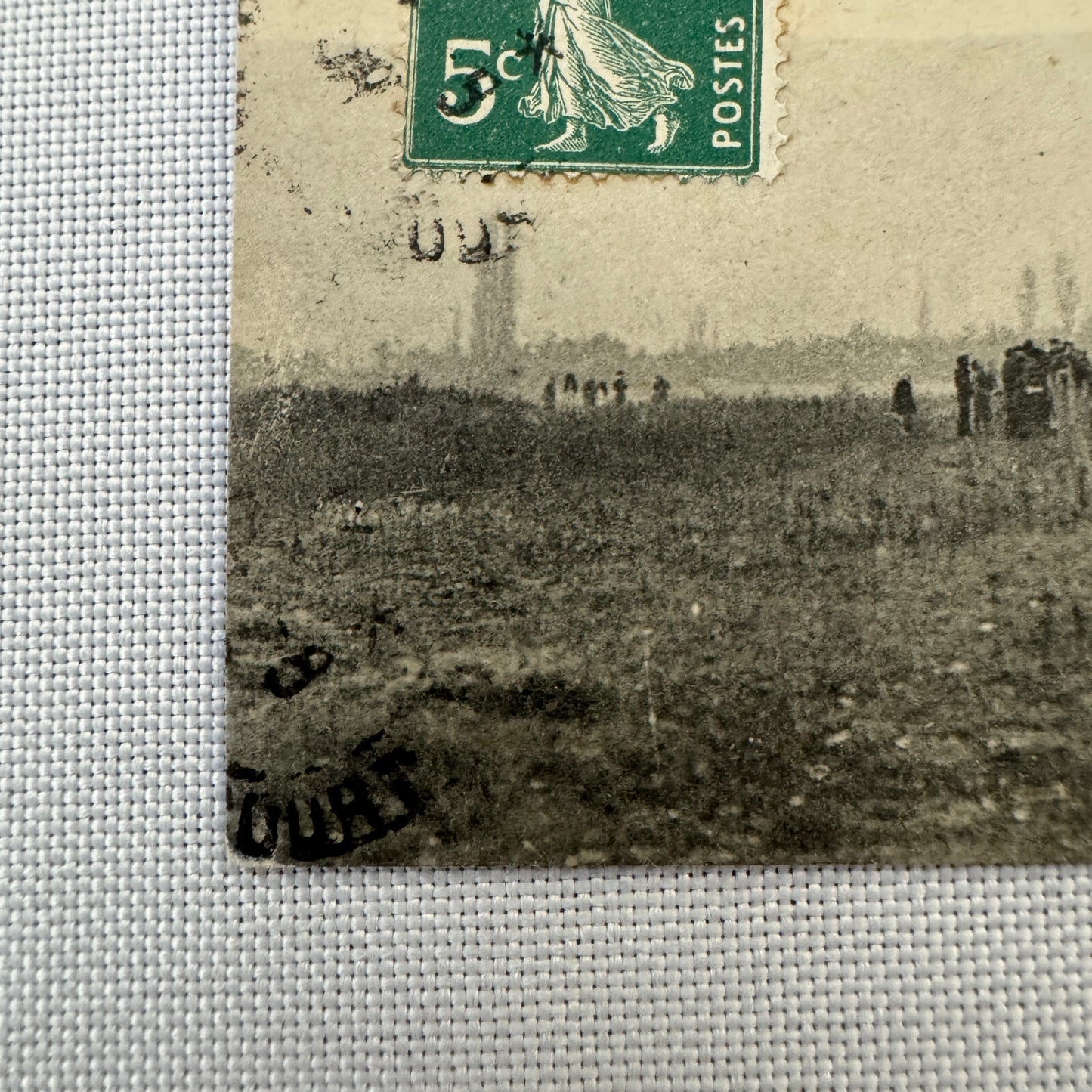 Vintage Zeppelin Airship Dirigible Postcard Post Card French Republique Military