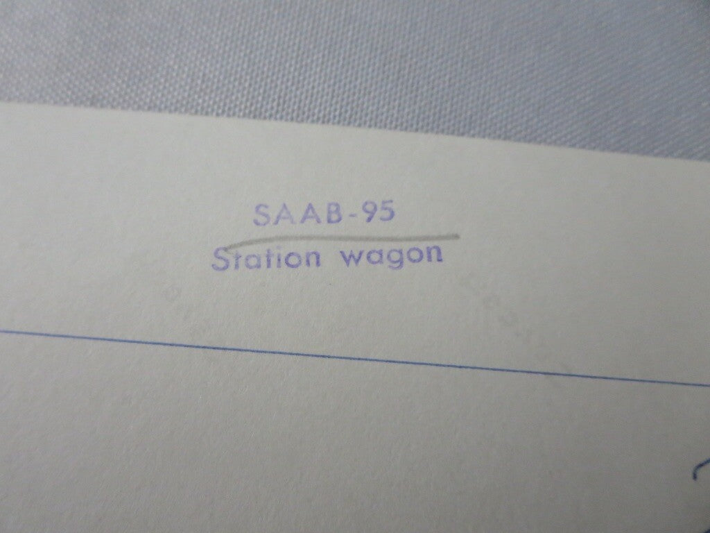 Vintage Saab 95 Station Wagon Press Photo Photograph Image 