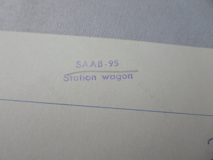 Vintage Saab 95 Station Wagon Press Photo Photograph Image 
