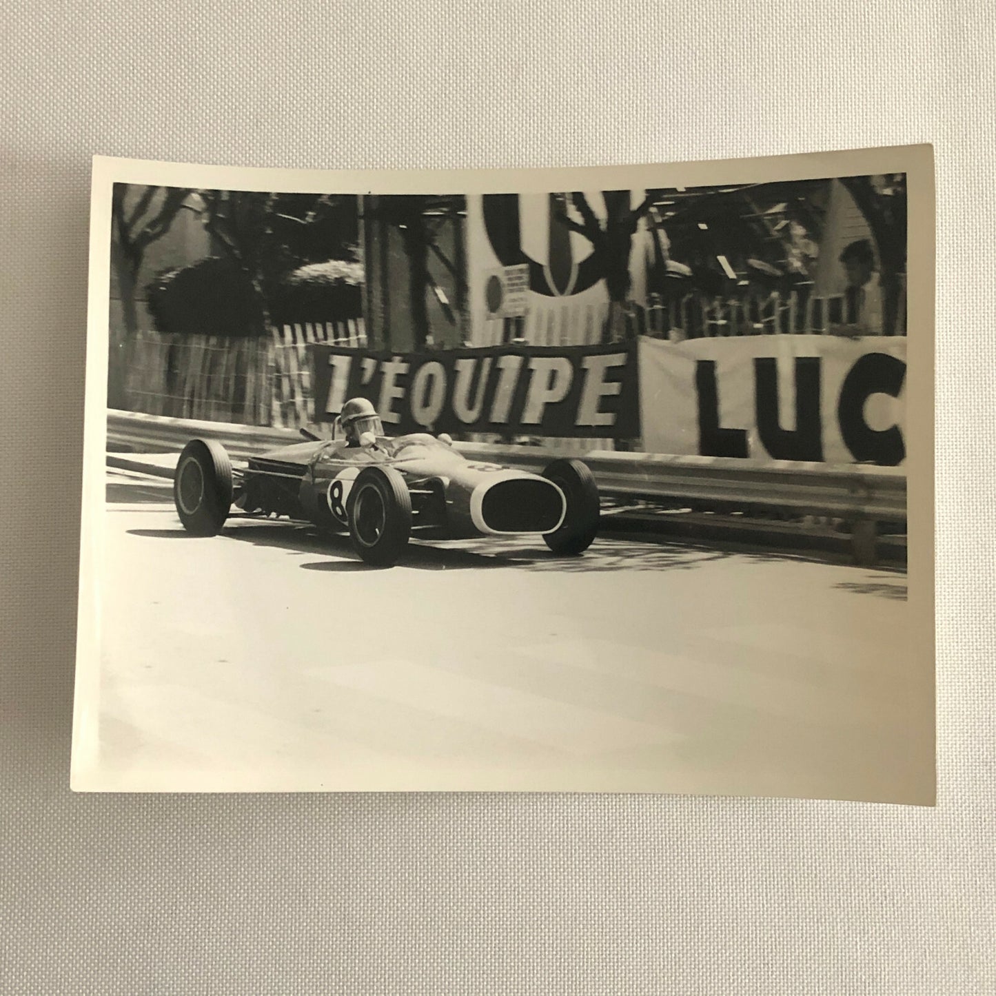 Vintage Racing Car Driver Photo Photograph Print 
