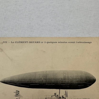 Vintage Zeppelin Airship Dirigible Postcard Post Card French Le Clement Bayard