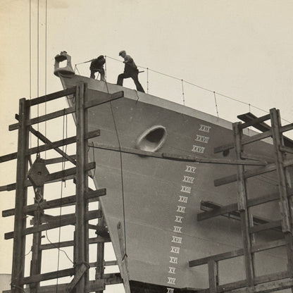 Vintage Royal Canadian Navy Military Ship Photo Photograph HMCS MicMac