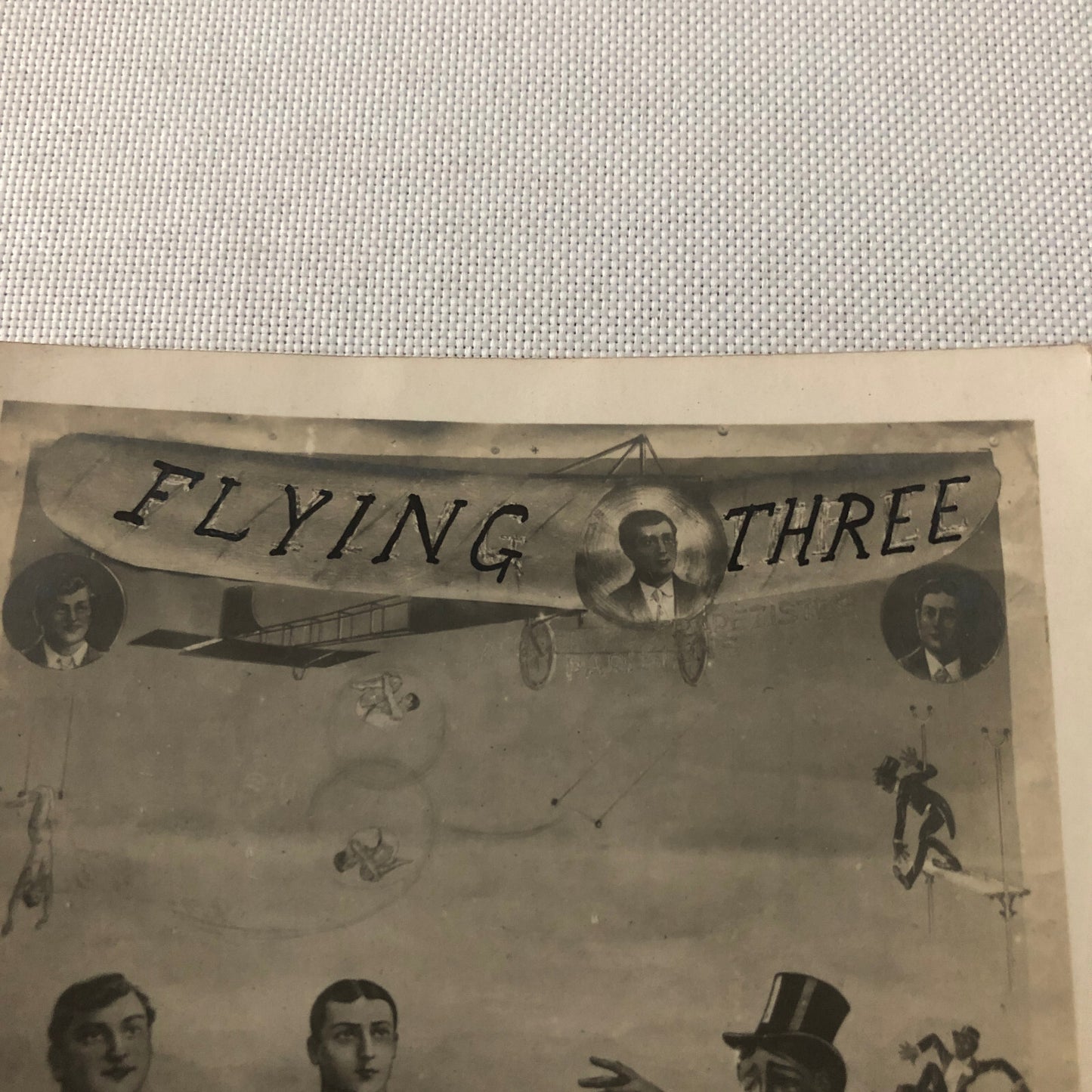 Circus Acrobat Act Postcard Post Card Vintage Flying Three