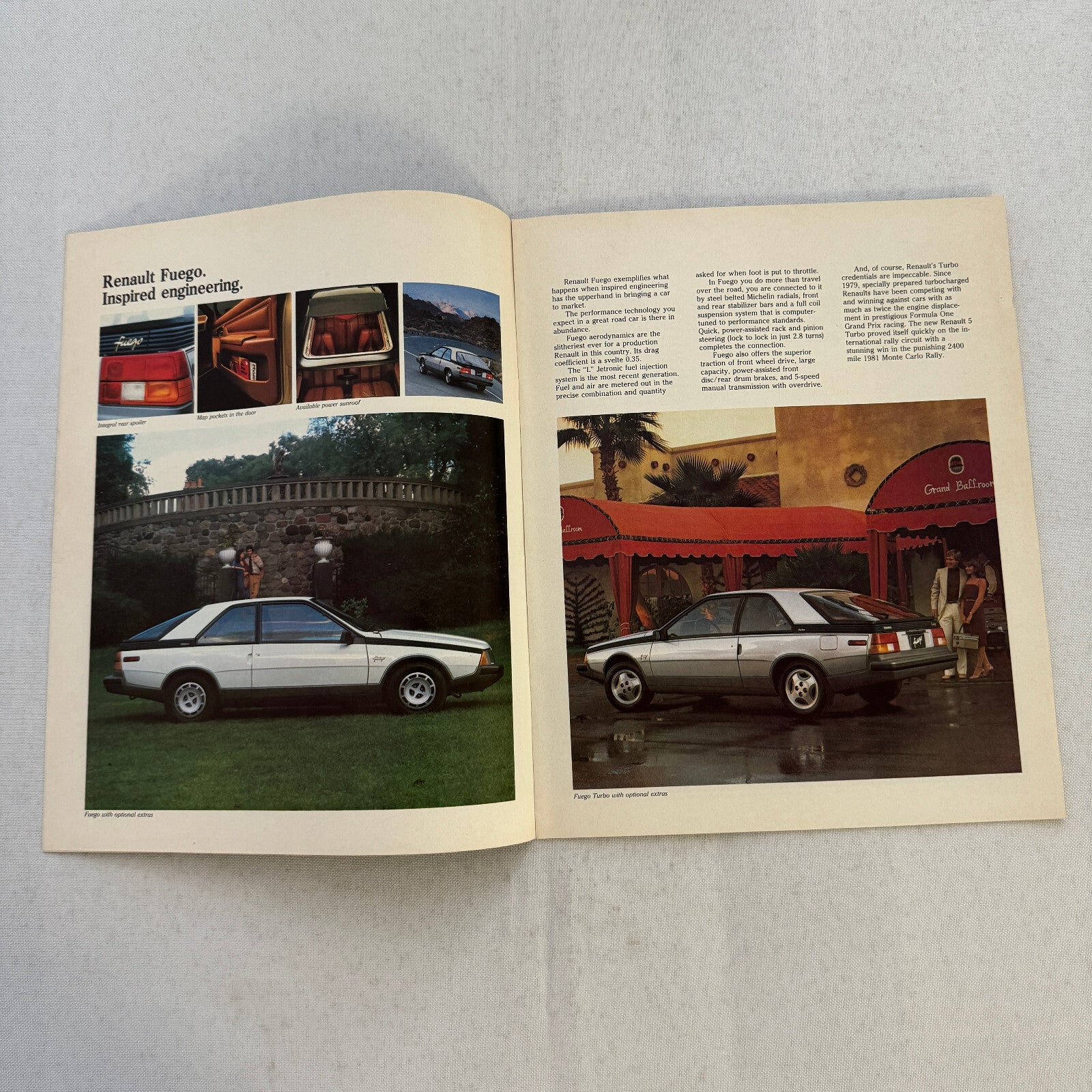 1982 Renault Fuego Car Sales Brochure Catalog Advertising Vintage