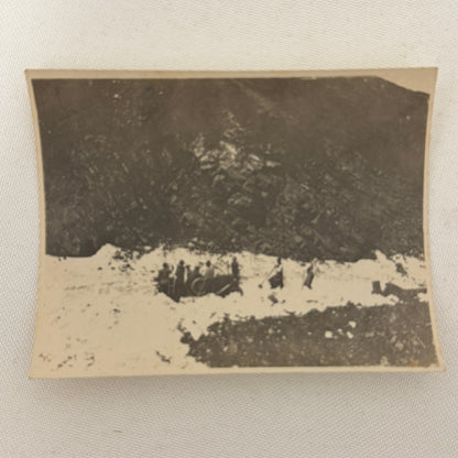 Vintage Photograph Photo Early Car Automobile Antique Mountains Snow