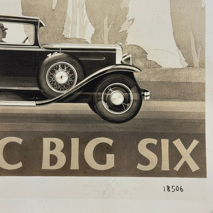 1930 Pontiac Big Six Advertising Photo Photograph Print