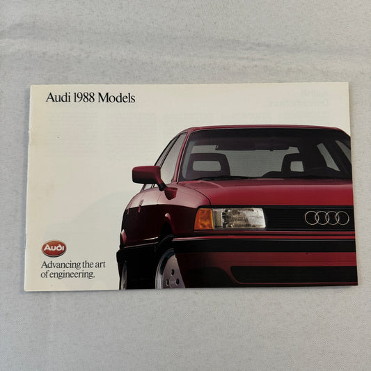 1988 Audi Car Sales Brochure Catalog 90 Quattro 5000 5000S Avant 5000CD 5000 CD