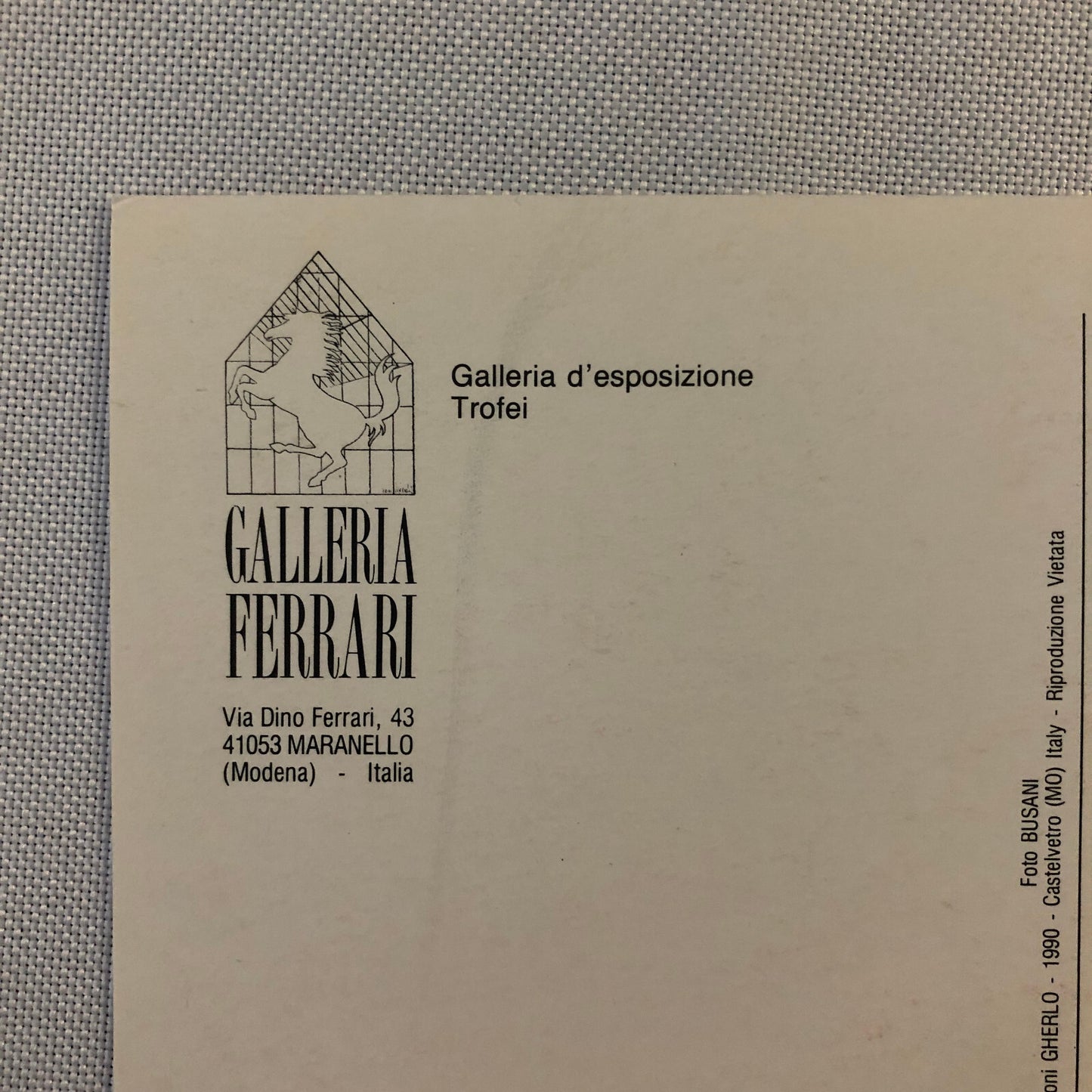 Ferrari Car Museum Exhibit Postcard Post Card Lot of 5