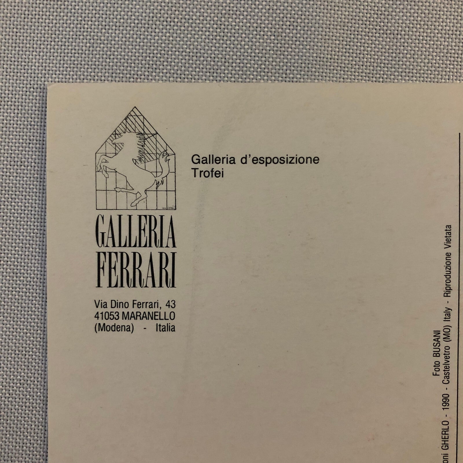 Ferrari Car Museum Exhibit Postcard Post Card Lot of 5