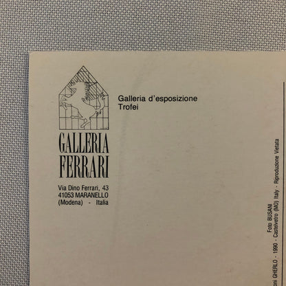Ferrari Car Museum Exhibit Postcard Post Card Lot of 5