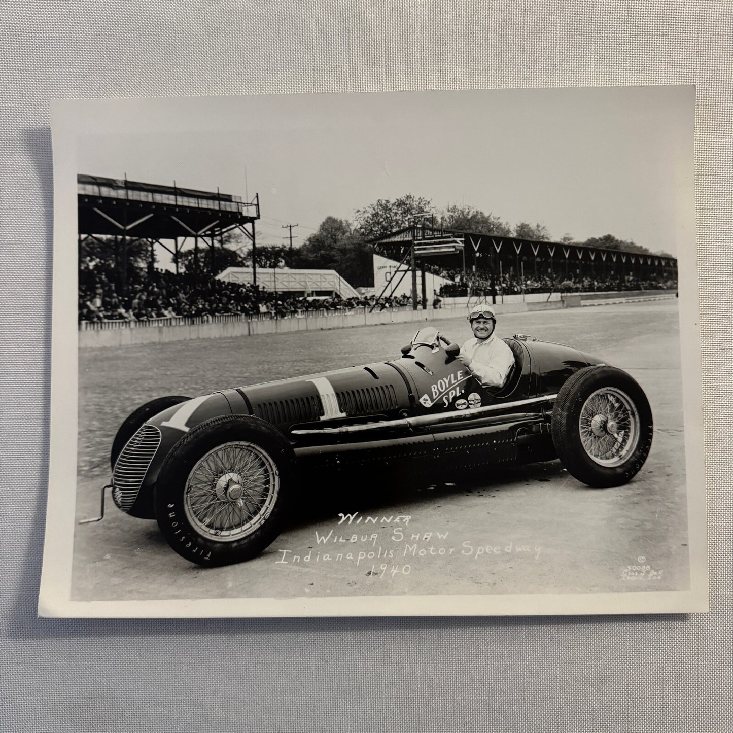1940 Wilbur Shaw Indianapolis Speedway Indy 500 Race Winner Photo Modern Print
