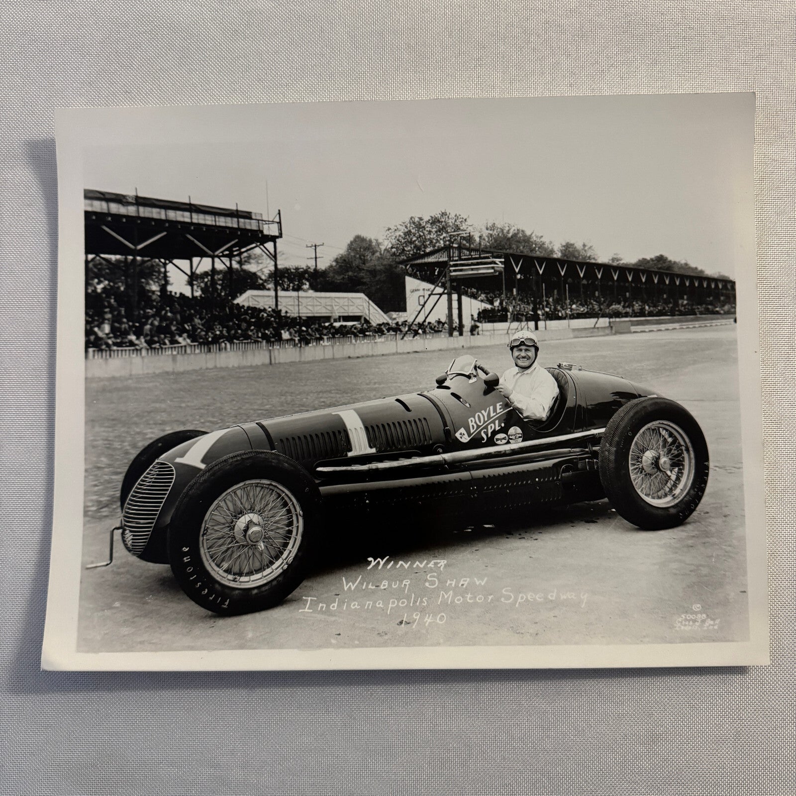 1940 Wilbur Shaw Indianapolis Speedway Indy 500 Race Winner Photo Modern Print