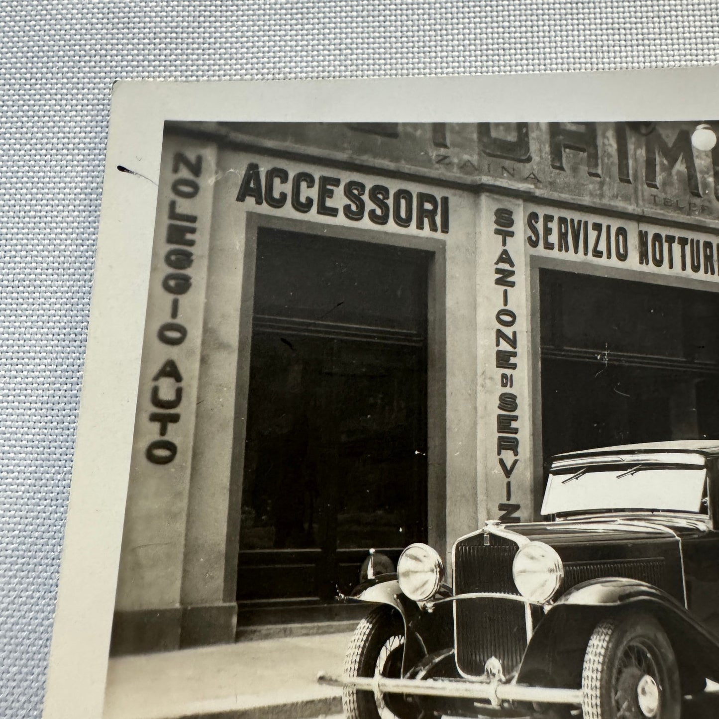 Vintage Postcard Real Photo Postcard RPPC Man with Automobile Car Service Garage