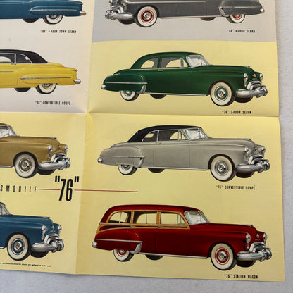 Oldsmobile Sales Brochure Catalog 76 88 98 Coupe Sedan Convertible 1950 1951
