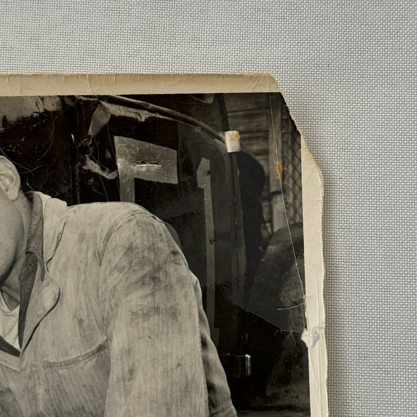 Vintage Stock Car Racing Car Driver Photo Photograph Mechanic