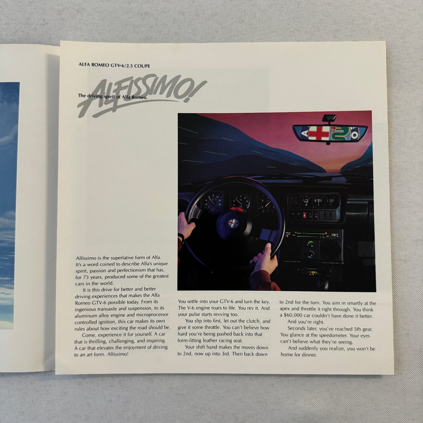 1984 Alfa Romeo GTV-6 2.5 Coupe Car Sales Brochure Catalog GTV6 GTV 6