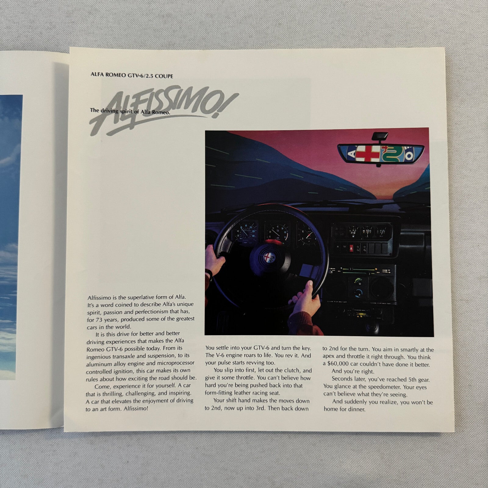 1984 Alfa Romeo GTV-6 2.5 Coupe Car Sales Brochure Catalog GTV6 GTV 6