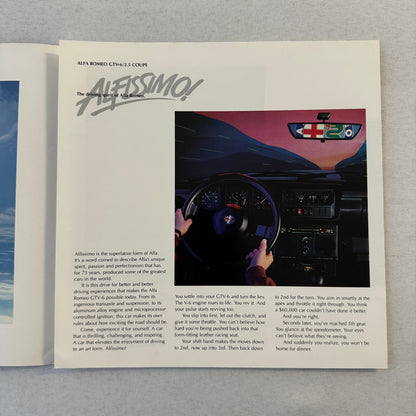1984 Alfa Romeo GTV-6 2.5 Coupe Car Sales Brochure Catalog GTV6 GTV 6