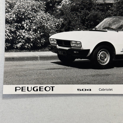 1980 Peugeot 504 Cabriolet Convertible Factory Press Photo Photograph Vintage