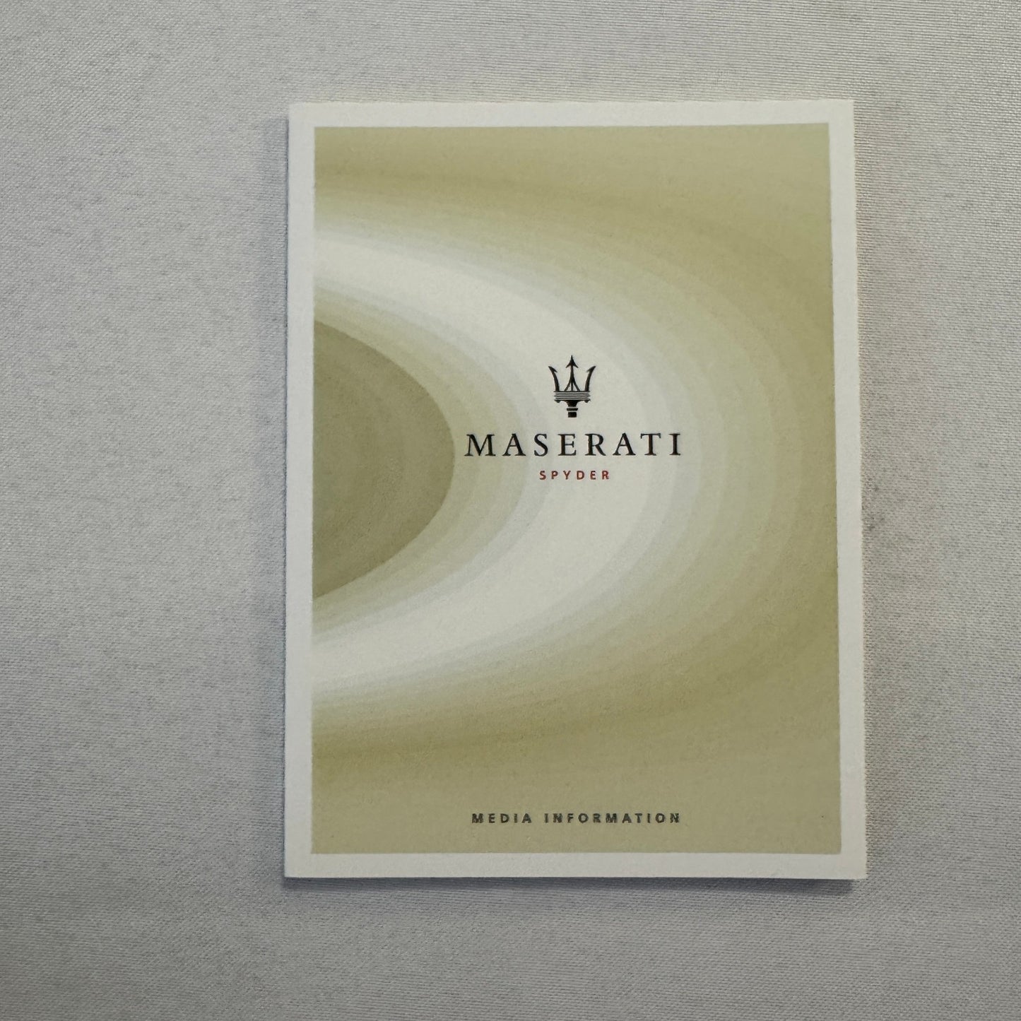 2001 Maserati Spyder Convertible Press Kit Brochure Photo CD Frankfurt Autoshow