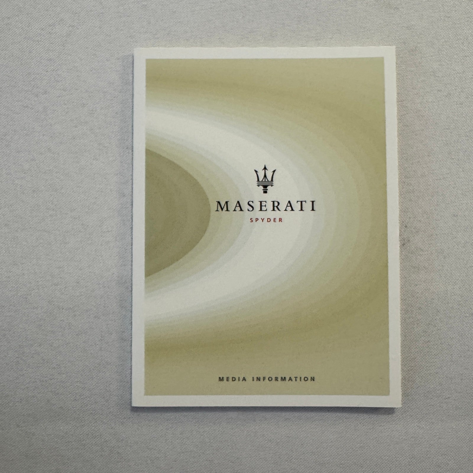 2001 Maserati Spyder Convertible Press Kit Brochure Photo CD Frankfurt Autoshow