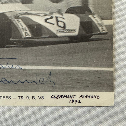 Andrea de Adamich Racing Driver Photo Photograph Surtees Signed Autograph