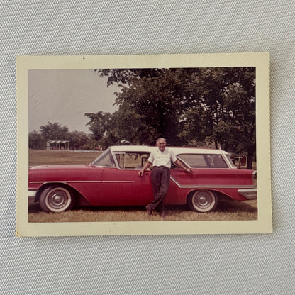 Vintage Station Wagon Car Photo Photograph Snapshot Print Automobile