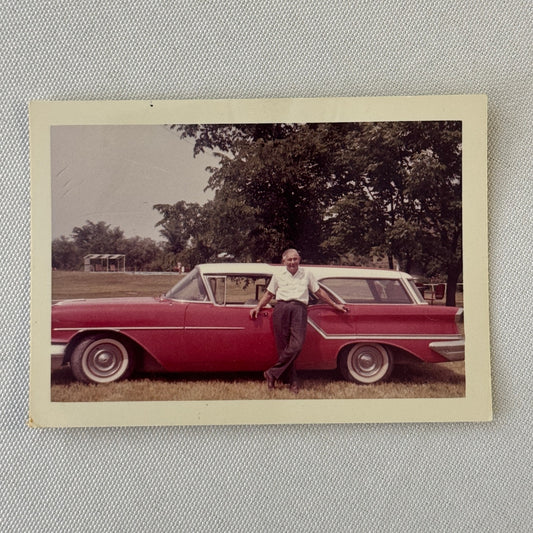Vintage Station Wagon Car Photo Photograph Snapshot Print Automobile