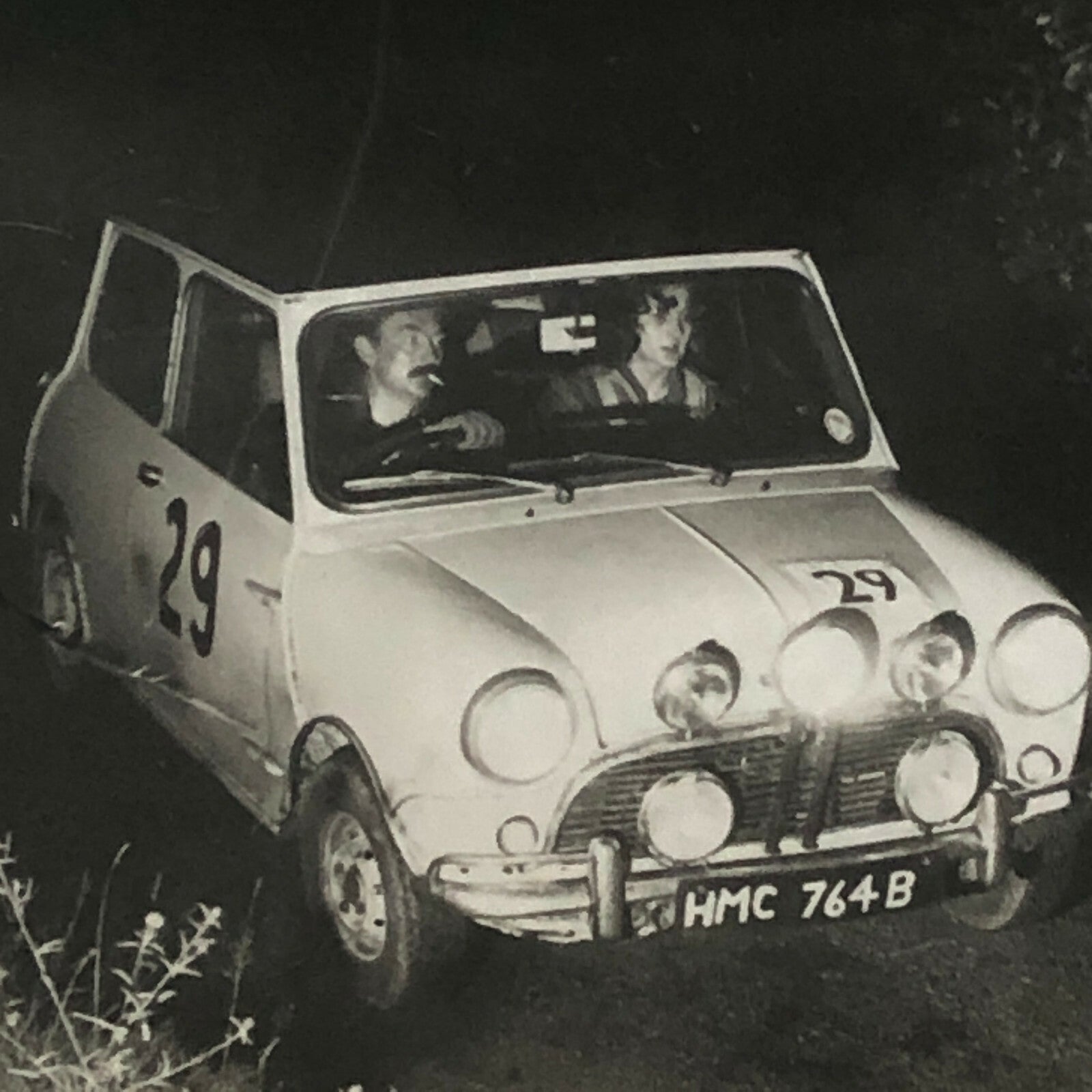 Vintage MINI Racing Car Photo Photograph Print - Rally Rallye Car ? 