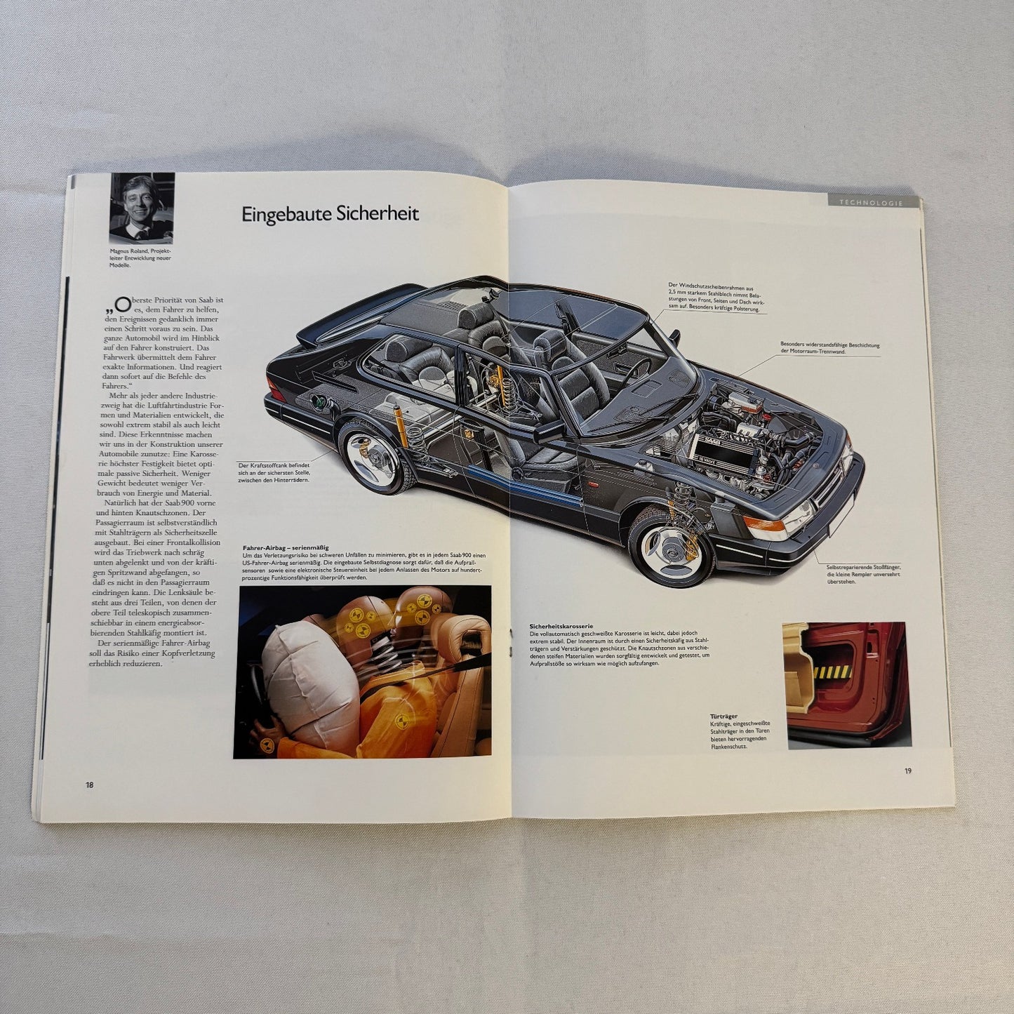 1993 Saab 900 Car Sales Brochure Catalog Saab 900 Cabriolet Turbo 16S GERMAN