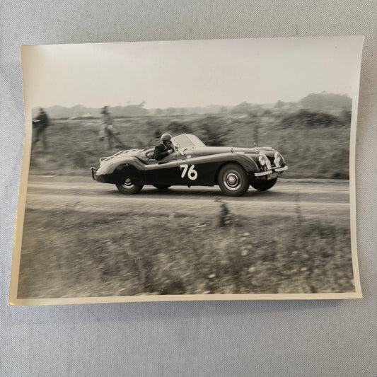 Jaguar XK140 Racing Photo Photograph Vintage Motorsport Jaguar XK 140 XK-140