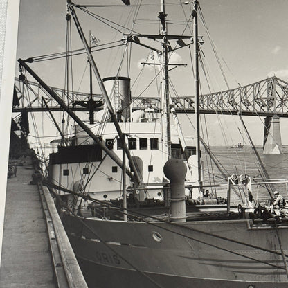 Vintage Ship Press Photo Photograph Print Boat Montreal Harbour 1957 David Bier