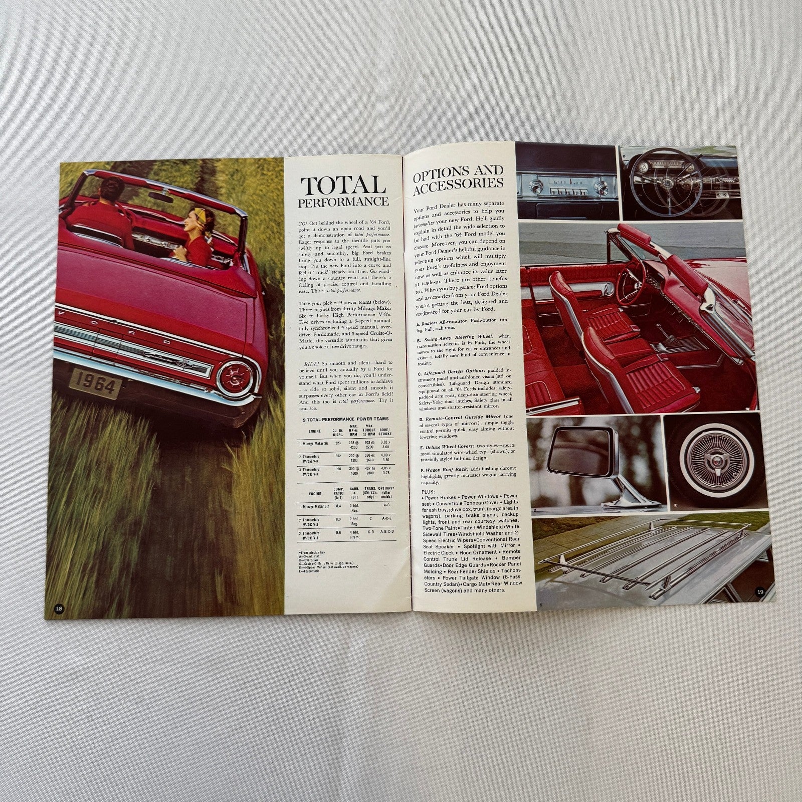 1964 Ford Car Sales Brochure Catalog Canadian Galaxie Custom 500 Station Wagon