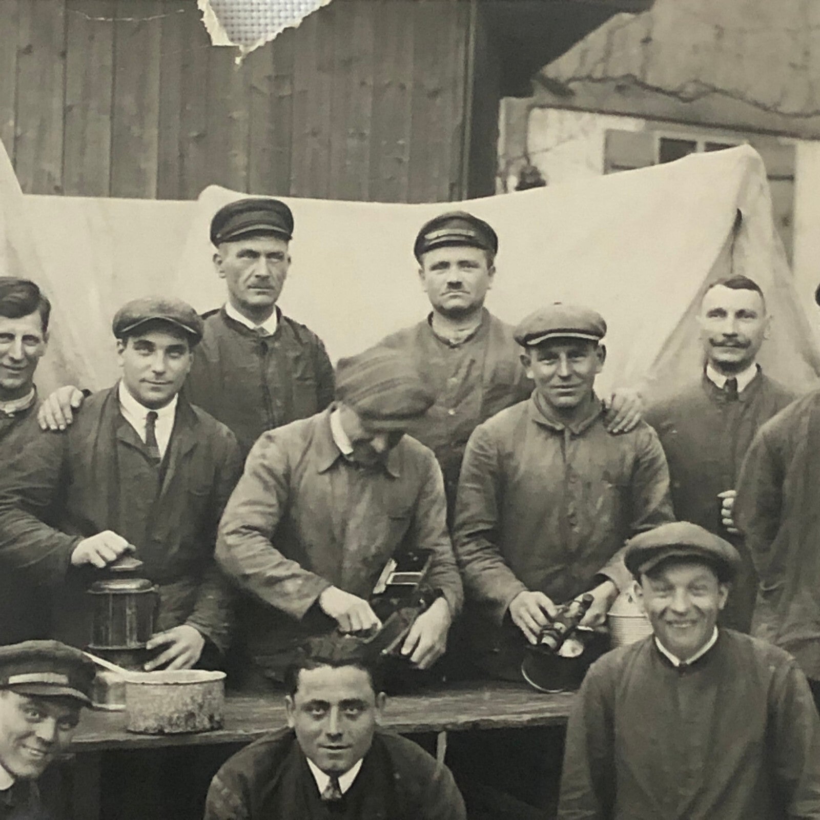 Vintage Photo Photograph Factory Workers Men German Germany 