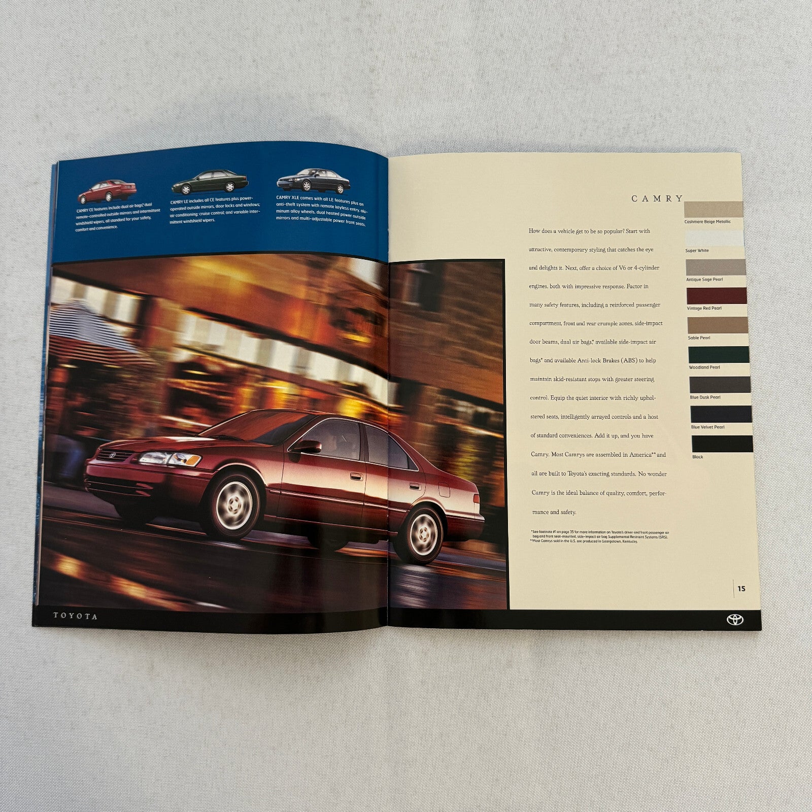 1999 Toyota Sales Brochure Catalog Solara Celica Corolla Tacoma Rav4 LandCruiser