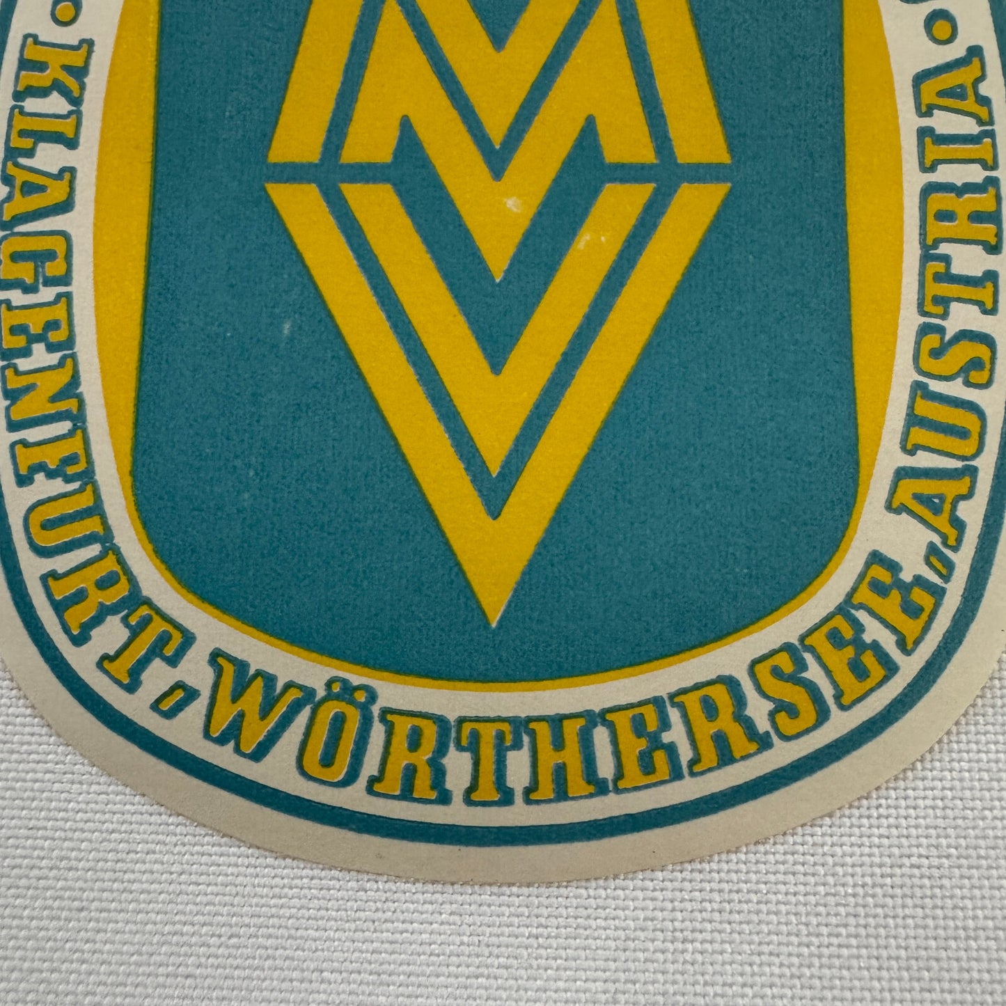 Vintage Travel Luggage Label Hotel Moser Verdino Worthersee Austria Klagenfurt